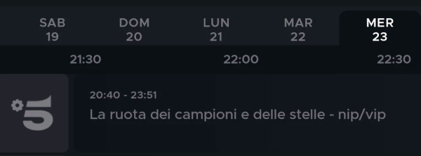 La ruota dei campioni e delle stelle - nip/vip Programma